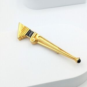 Vintage long art deco column style brooch pin